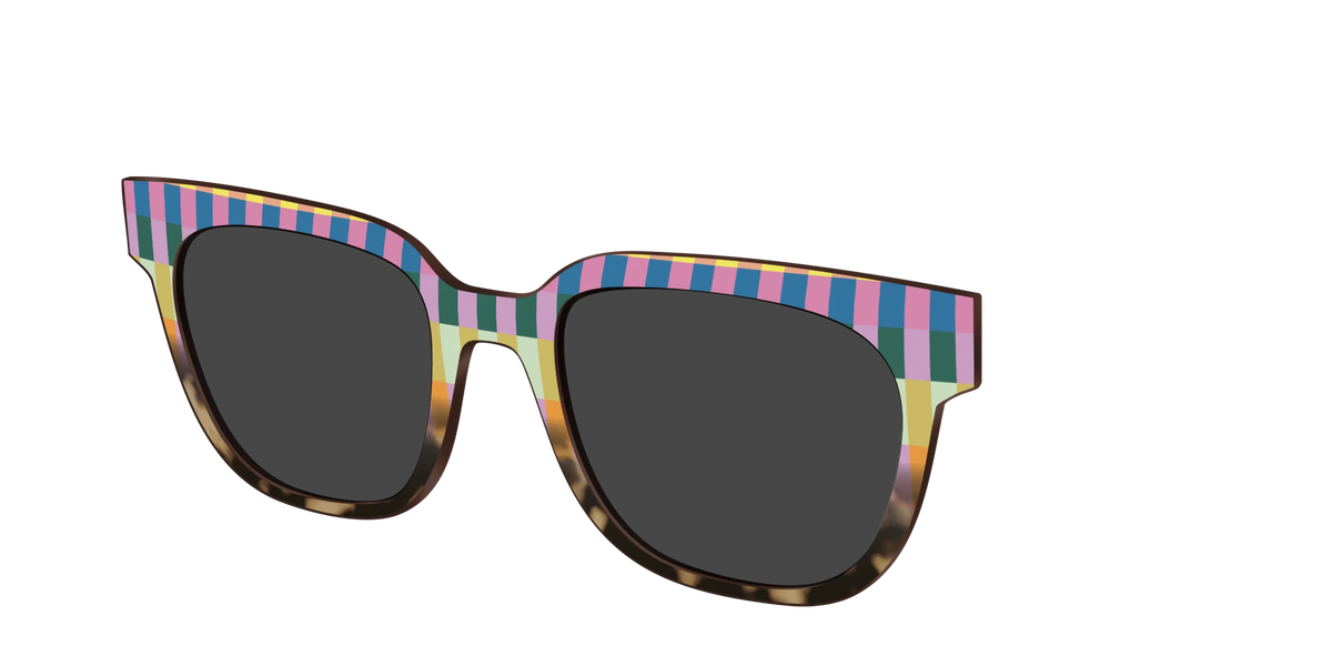 The Polarized Summer Stripes Tortoise Sun Top