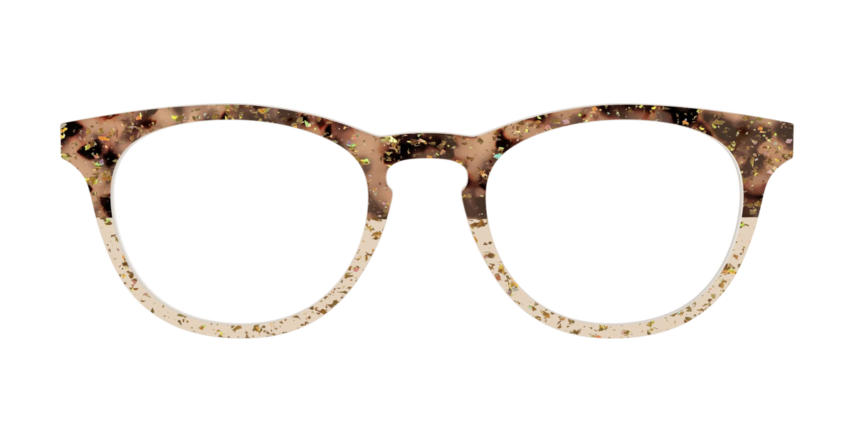The Khaki Tortoise Crystal Split with Gold Flakes
