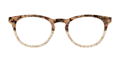 The Khaki Tortoise Crystal Split with Gold Flakes