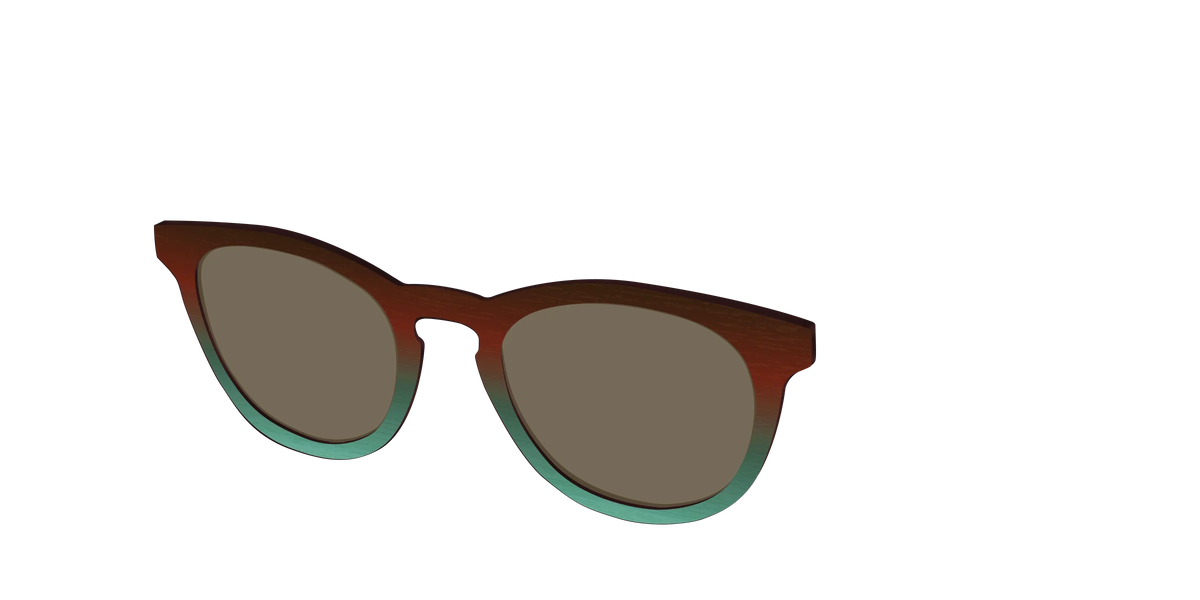 The Polarized Mahogany to Juniper Woodgrain Sun Top