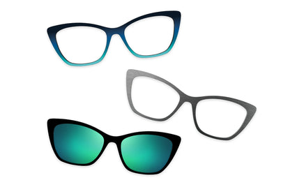 Teal Pearlized Metal - Set