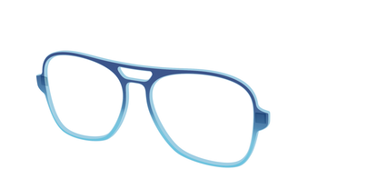 The Indigo to Sky Blue Gradient Crystal