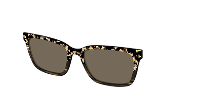The Polarized Caramel Tortoise Horn Split Sun Top