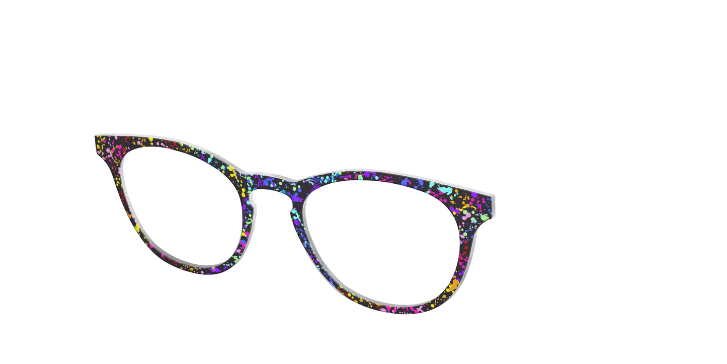 The Rainbow Splatter Black