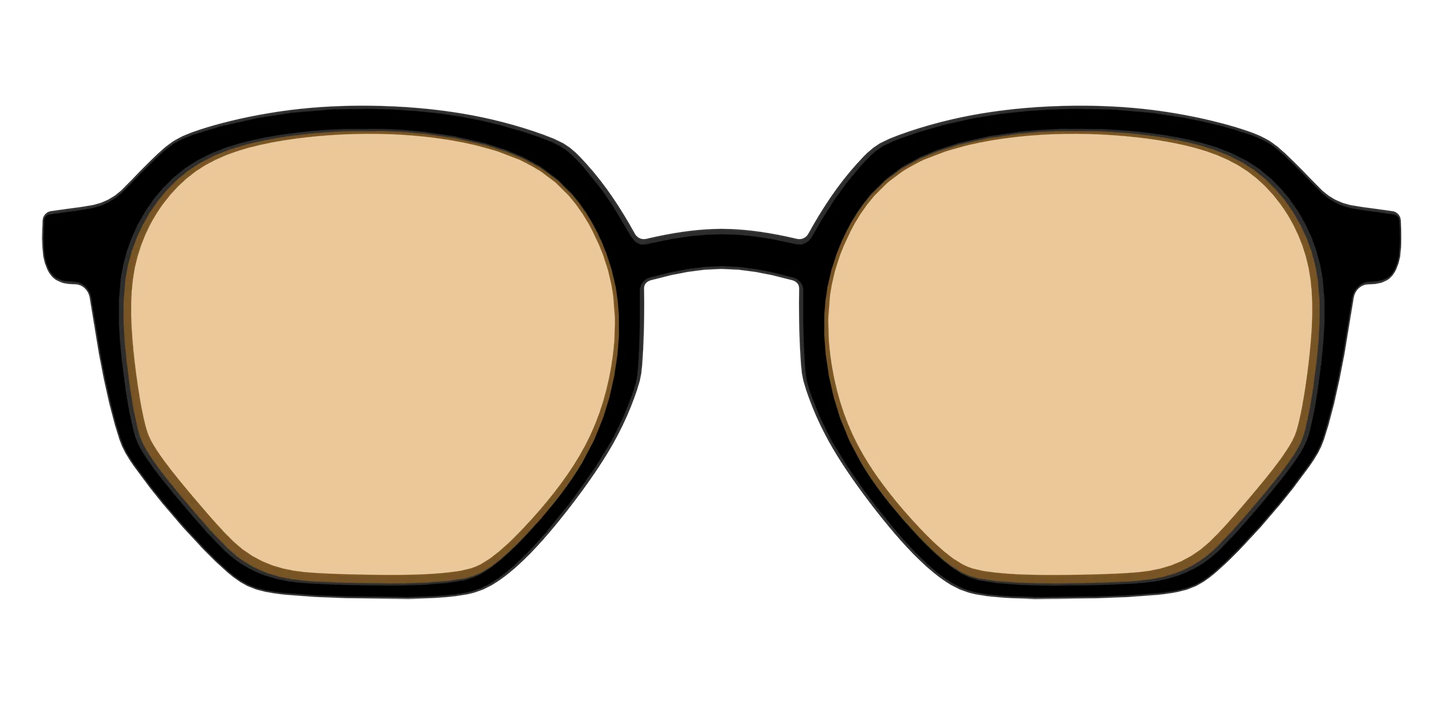 The Black With Umber Brown Lens