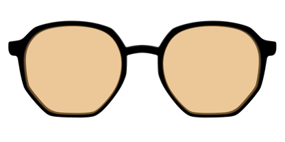 The Black With Umber Brown Lens