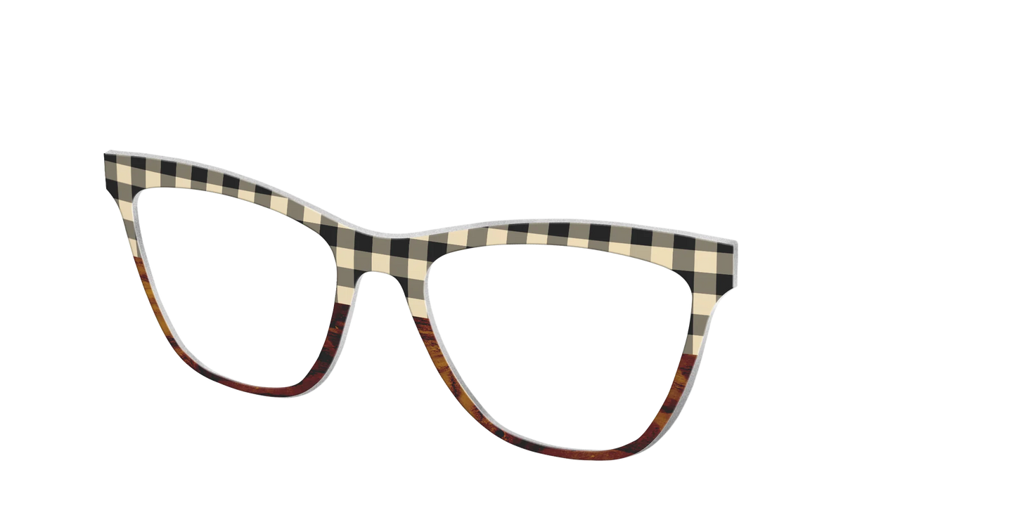 The Ivory Plaid Wood Split