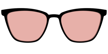 The Black With Coral Pink Lens