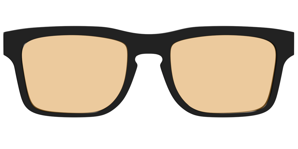 The Black With Umber Brown Lens