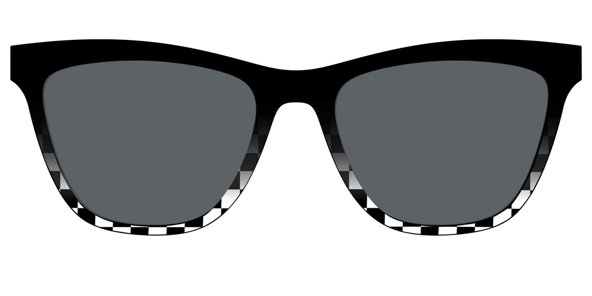 The Polarized Checkerboard Fade Sun Top