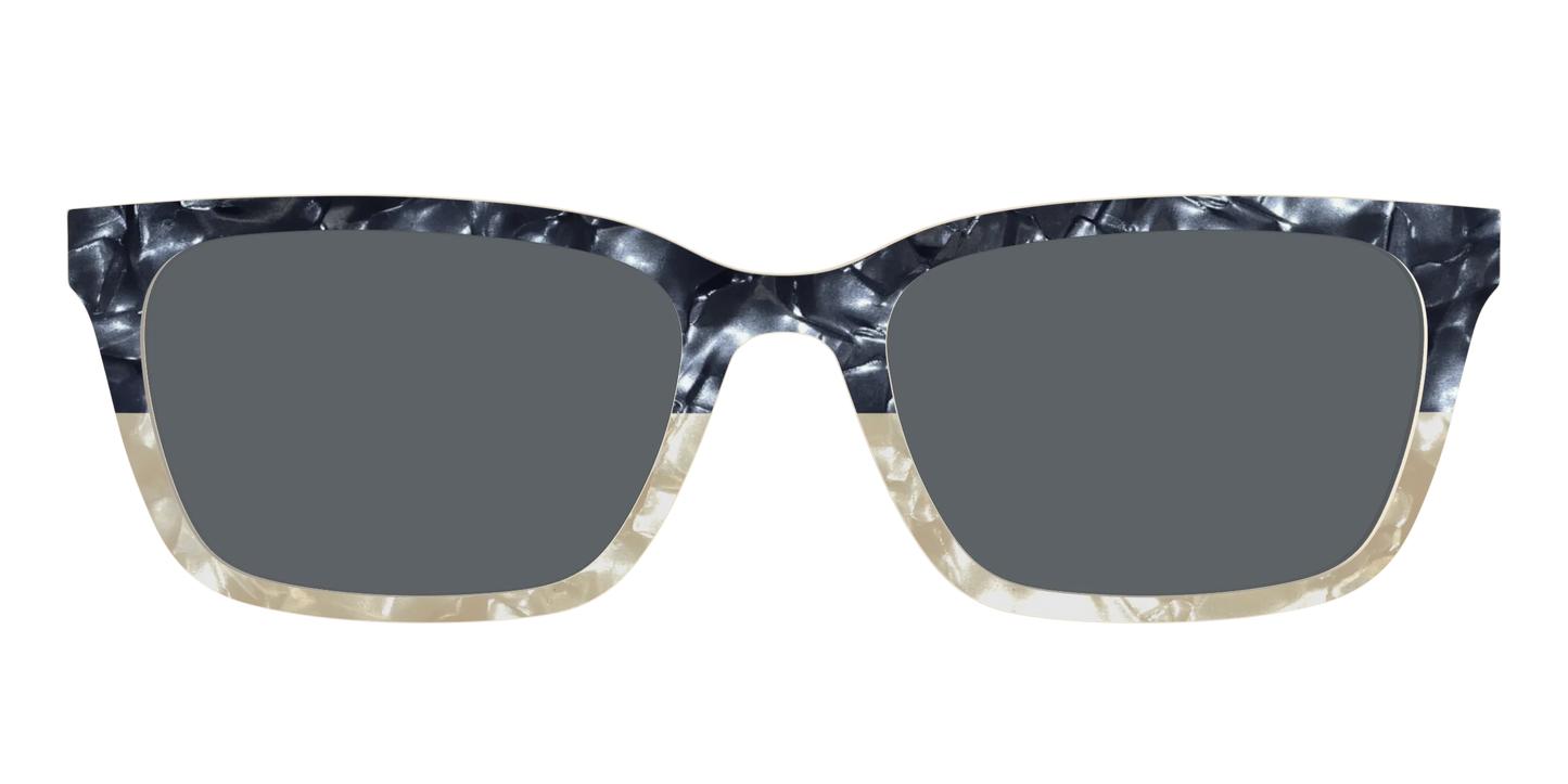 The Polarized Navy to Taupe Pearl Split Sun Top