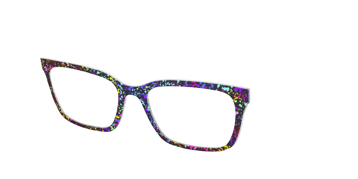 The Rainbow Splatter Black