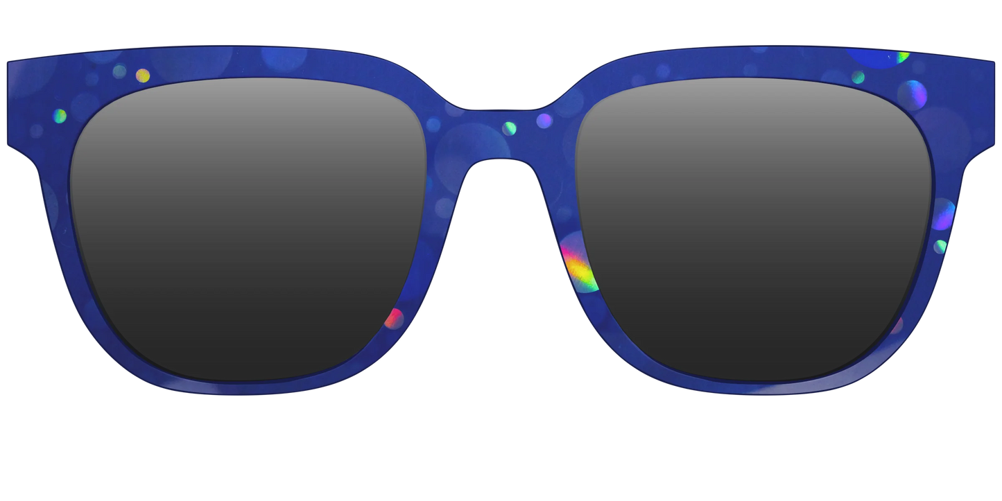 The Polarized Navy Holographic Bubbles Sun Top