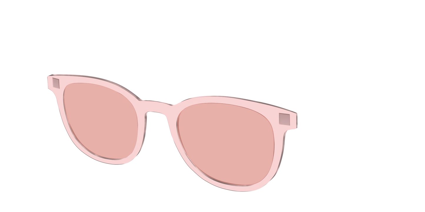 The Pink Crystal With Coral Pink Lens