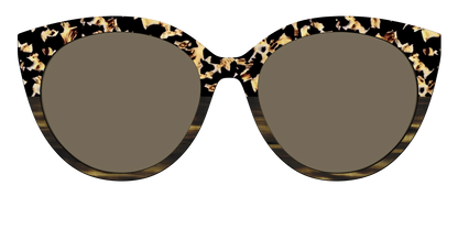 The Polarized Caramel Tortoise Horn Split Sun Top