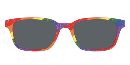 The Polarized Traditional Pride Flag Glitter Sun Top
