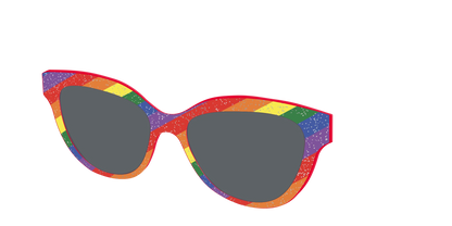 The Polarized Traditional Pride Flag Glitter Sun Top