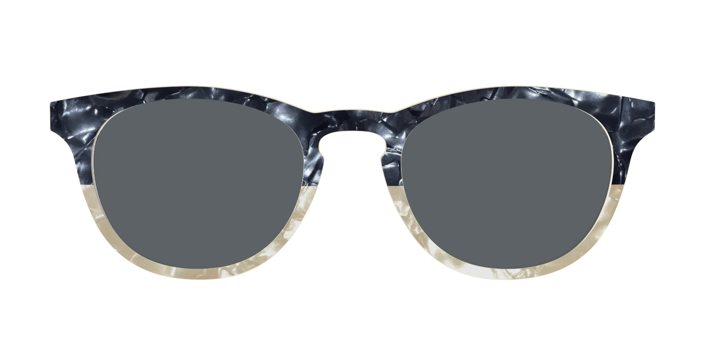 The Polarized Navy to Taupe Pearl Split Sun Top