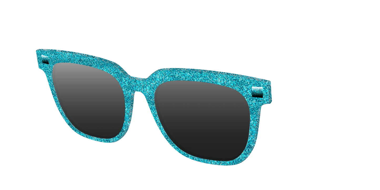 The Polarized Aquamarine Sparkle Sun Top