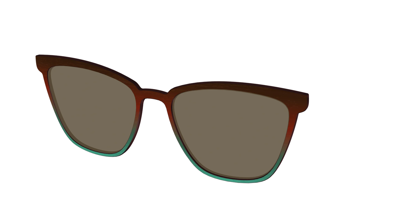 The Polarized Mahogany to Juniper Woodgrain Sun Top