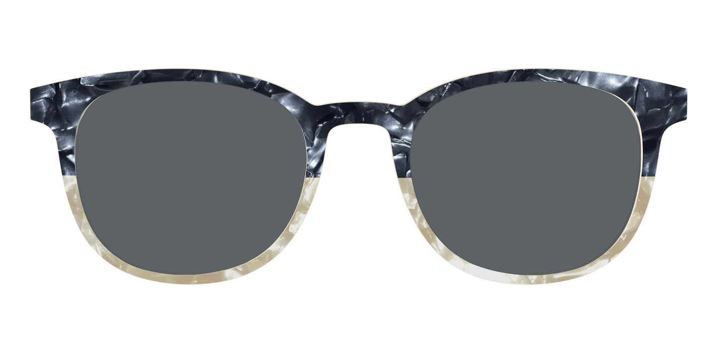 The Polarized Navy to Taupe Pearl Split Sun Top
