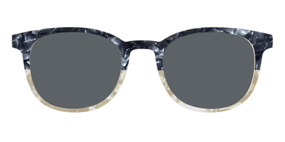 The Polarized Navy to Taupe Pearl Split Sun Top