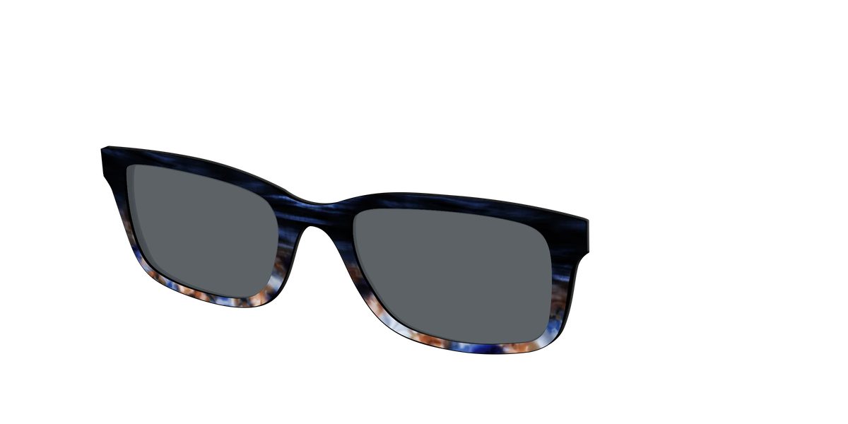 The Polarized Blue Horn Tortoise Sun Top