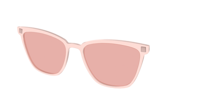 The Pink Crystal With Coral Pink Lens