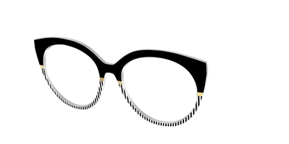The Chic Stripes Crystal with Gold Foil