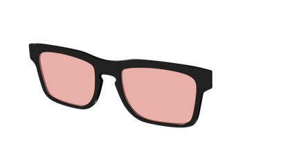 The Black With Coral Pink Lens