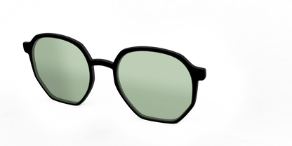 The Black With Sage Green Lens