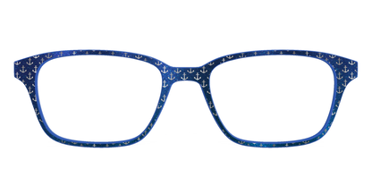 The Blue Shimmer with Silver Foil Anchors