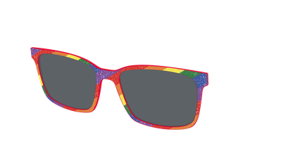 The Polarized Traditional Pride Flag Glitter Sun Top