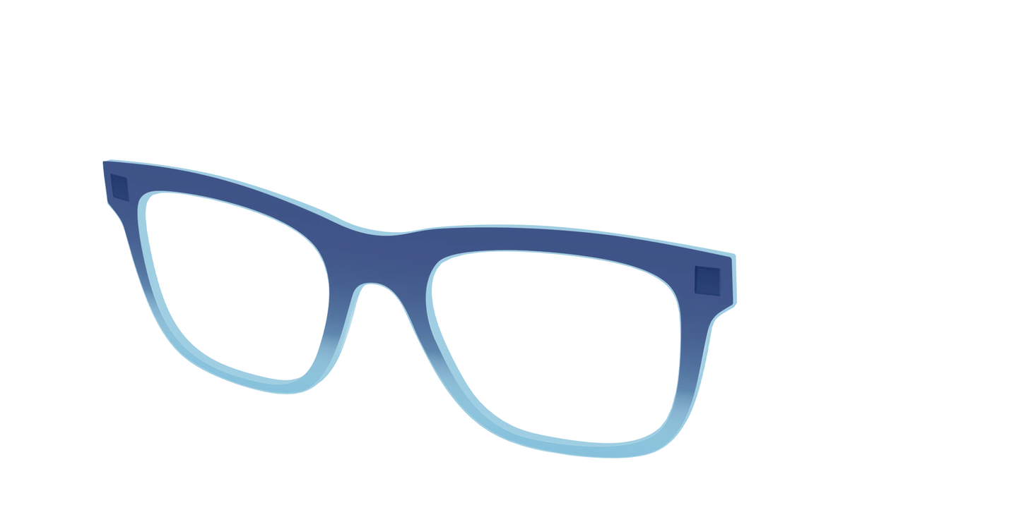 The Indigo to Sky Blue Gradient Crystal