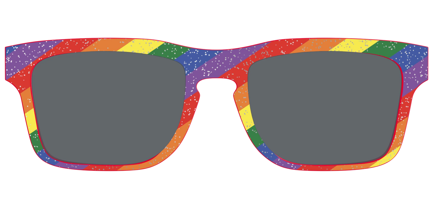 The Polarized Traditional Pride Flag Glitter Sun Top