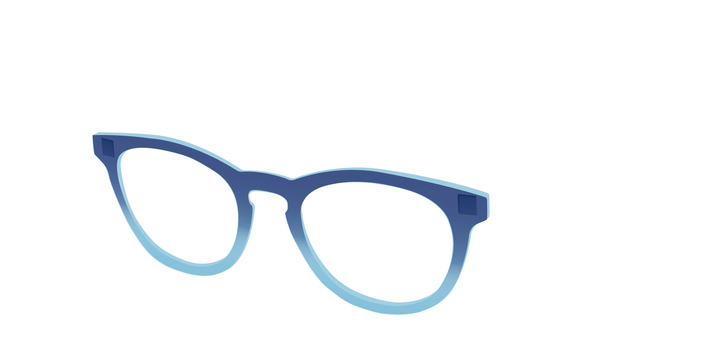 The Indigo to Sky Blue Gradient Crystal