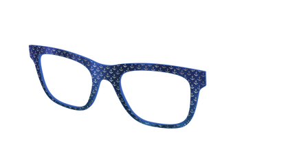 The Blue Shimmer with Silver Foil Anchors