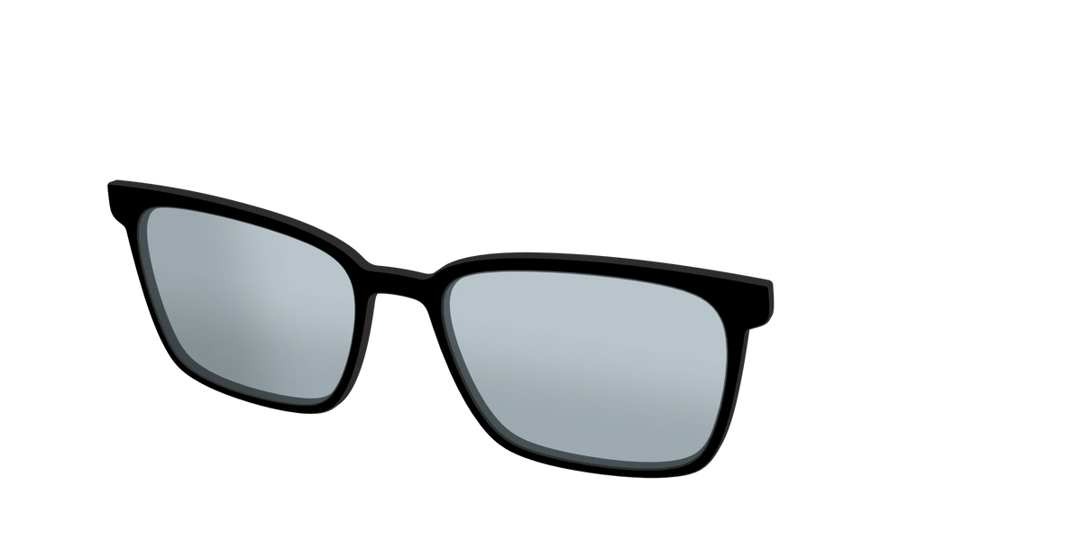 The Black With Slate Blue Lens