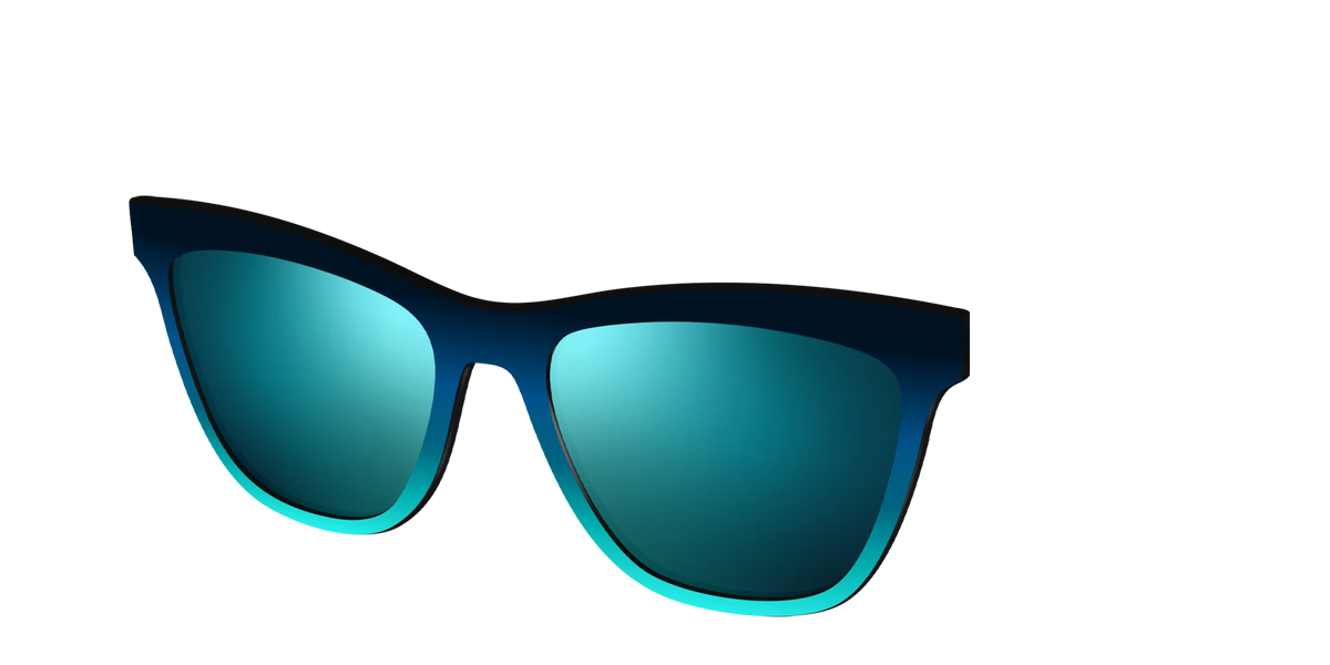 The Polarized Royal Blue to Seafoam Gradient Sun Top
