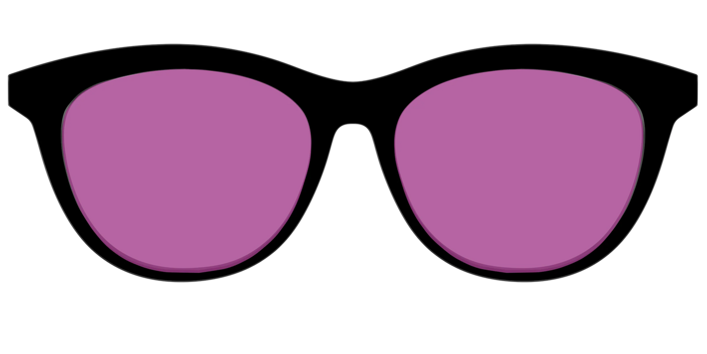 The Black with Violet Golf Lens