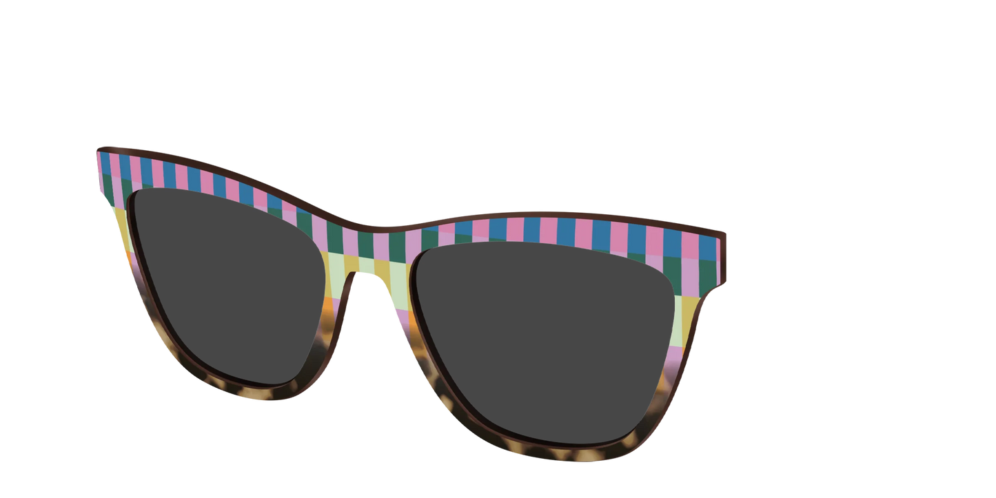 The Polarized Summer Stripes Tortoise Sun Top
