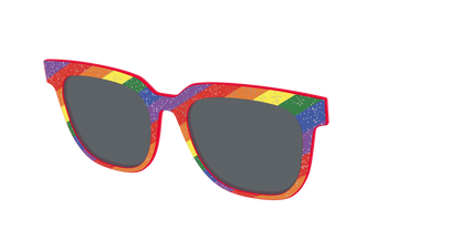 The Polarized Traditional Pride Flag Glitter Sun Top