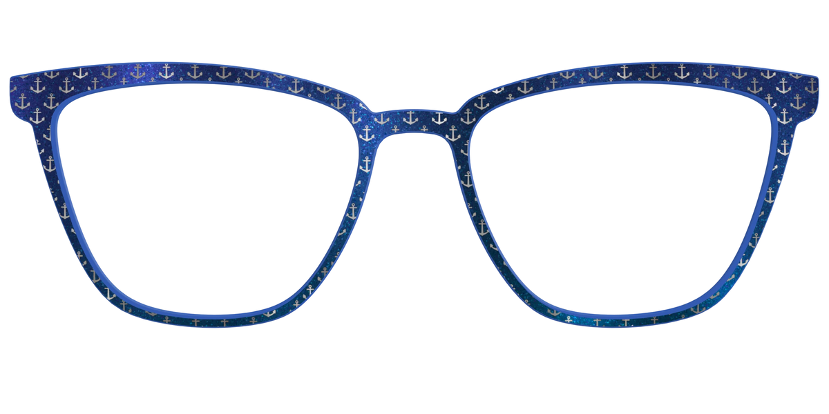 The Blue Shimmer with Silver Foil Anchors