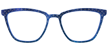 The Blue Shimmer with Silver Foil Anchors