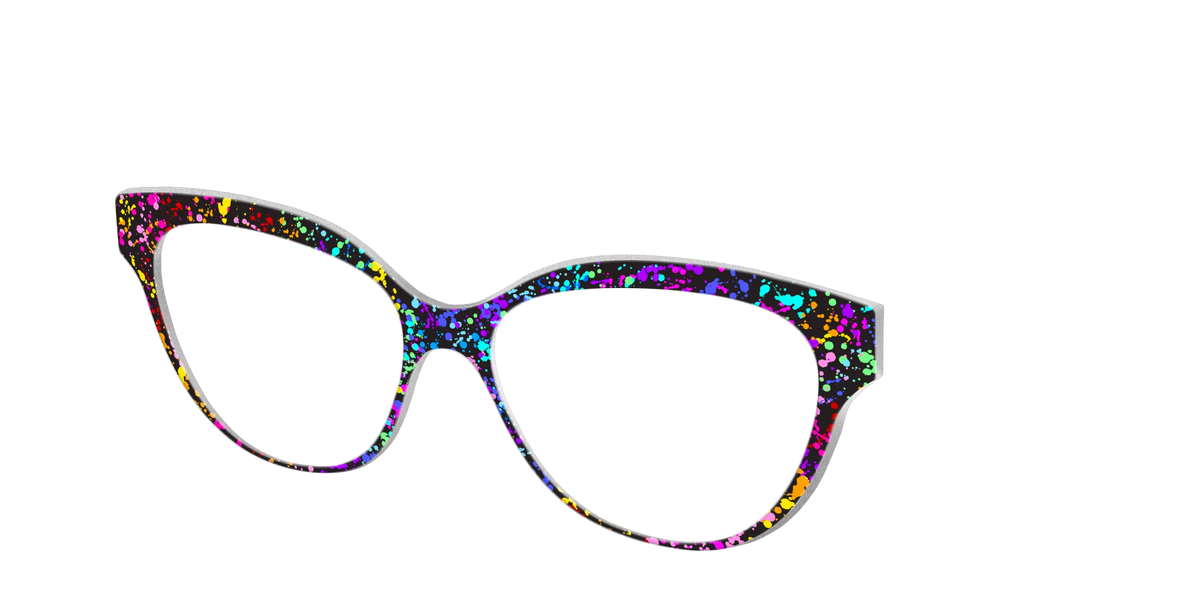 The Rainbow Splatter Black