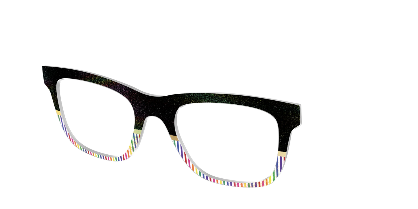 The Chic Pride Stripes Crystal with Gold Foil
