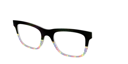 The Chic Pride Stripes Crystal with Gold Foil