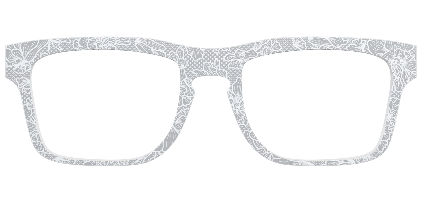 The Pale Gray Floral Lace