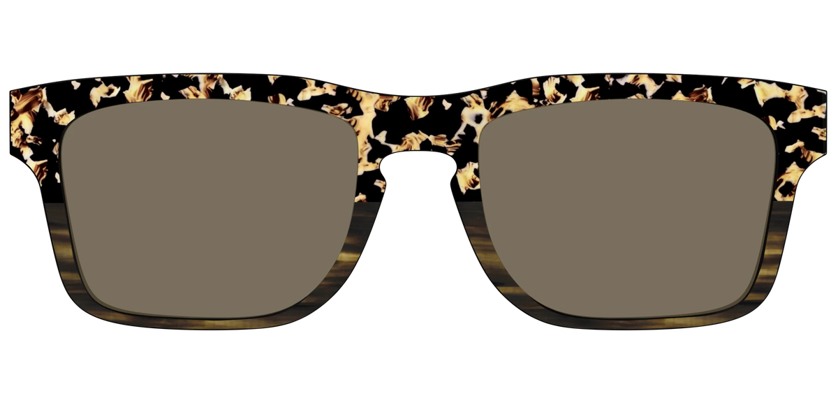 The Polarized Caramel Tortoise Horn Split Sun Top