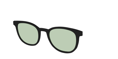 The Black With Sage Green Lens